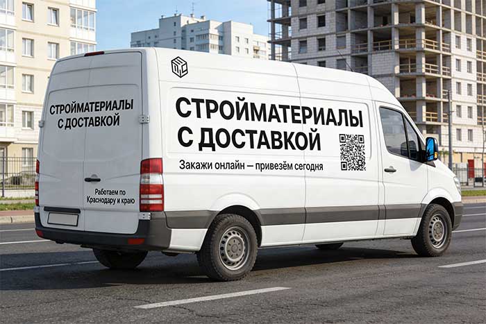 Пример брендирования грузового фургона